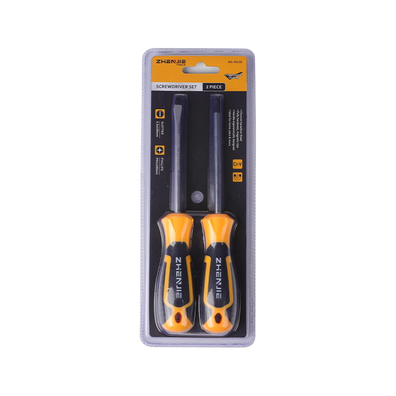 2 adet Ergonomik Tasarımlı Saplı Oluklu ve Phillips Tornavida Seti
