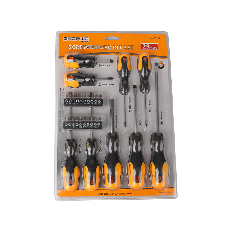 29 adet Oluklu Phillips Pozidriv Hex Torx CRV Tornavida Bit Seti