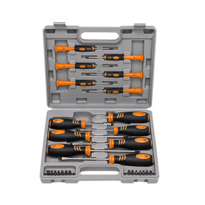 27 adet BMC Ambalaj Oluklu Phillips Pozidriv Torx CRV Tornavida Seti