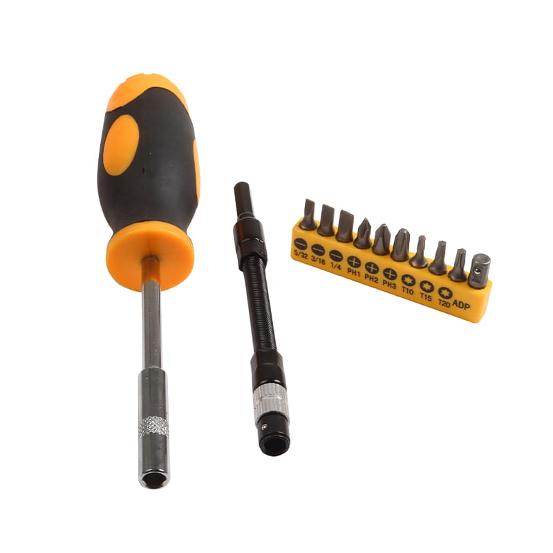 12 adet Esnek Boru Oluklu Phillips Torx CRV Bit Seti
