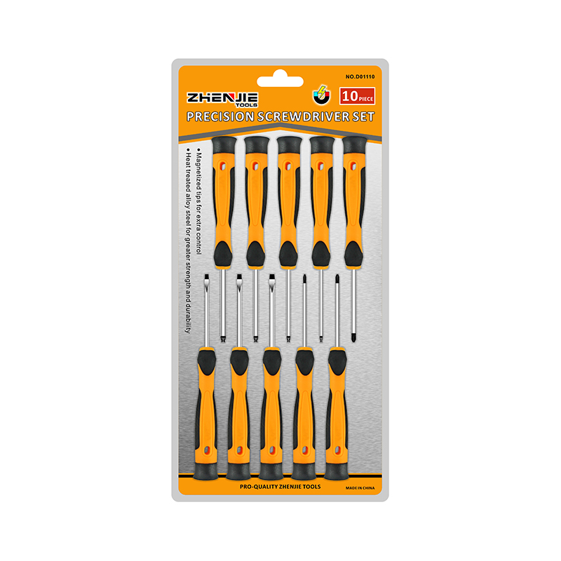 10 adet Oluklu Phillips Torx Hassas Tornavida Seti