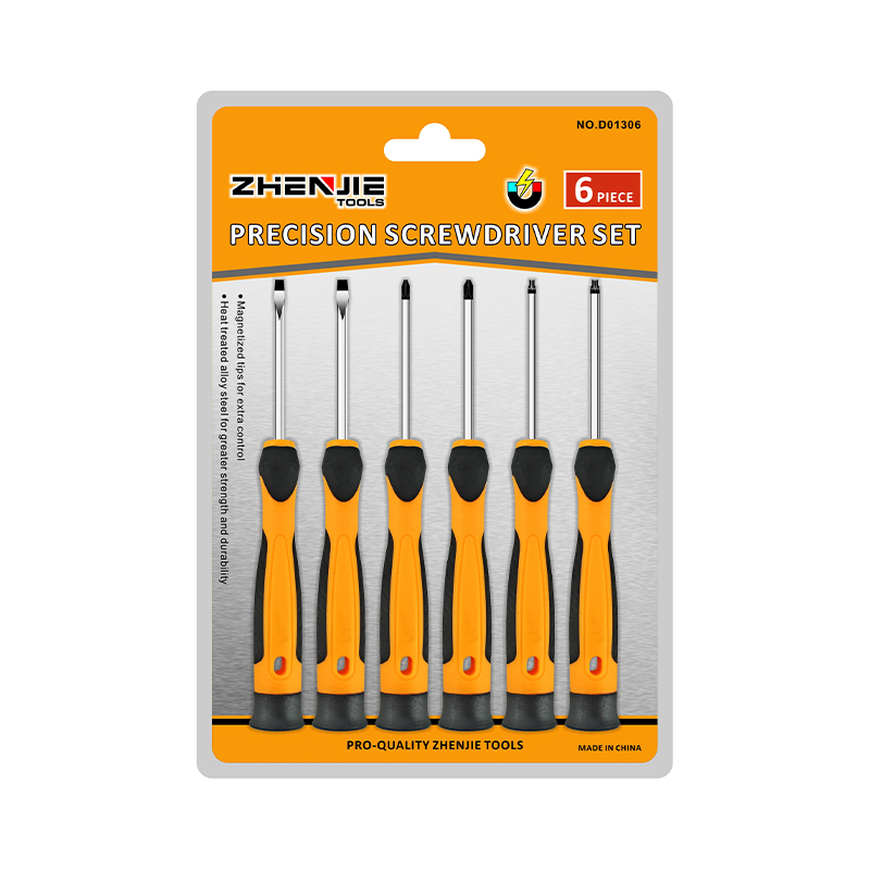 6 adet Çift Blister Ambalaj Oluklu Phillips Torx Hassas Tornavida Seti