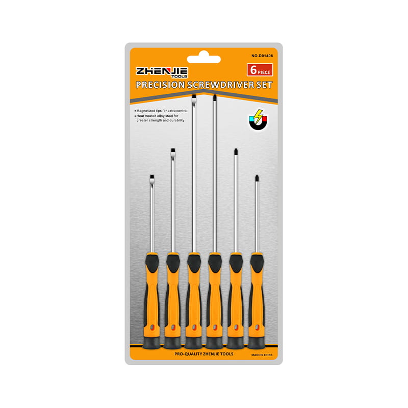 6 adet Oluklu Phillips Torx Uzun Bıçak Hassas Tornavida Seti
