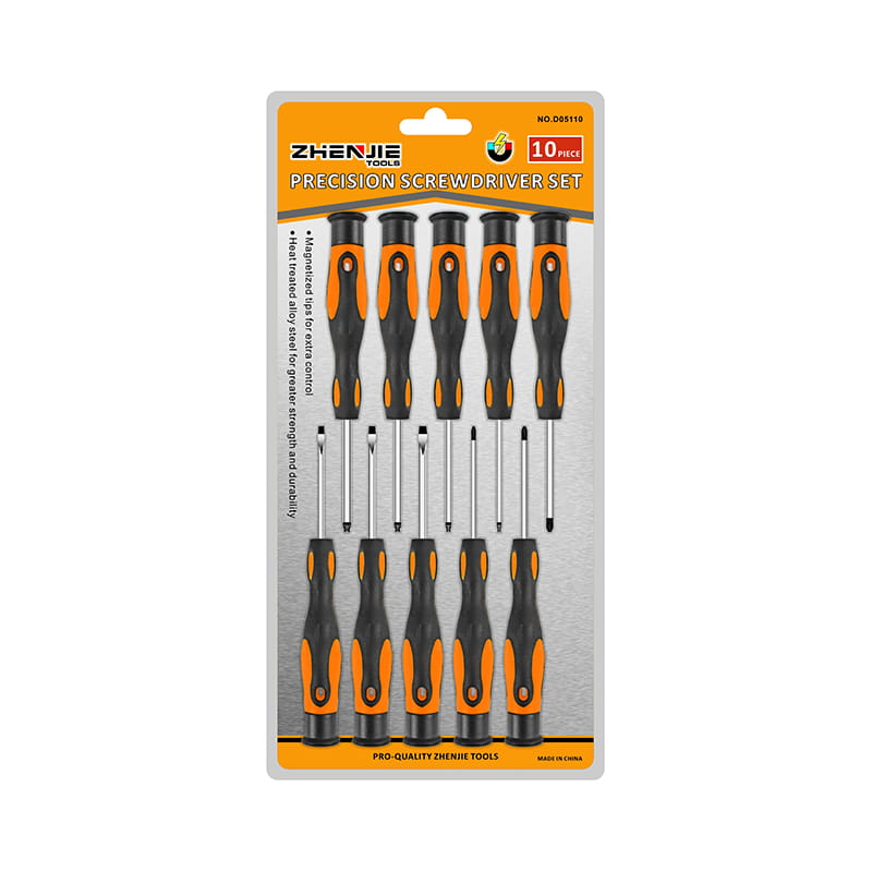 10 adet Oluklu Phillips Torx CRV Hassas Tornavida Seti
